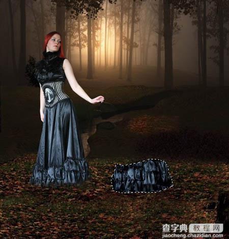Photoshop 合成昏暗森林里的女巫14