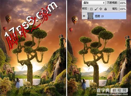 photoshop合成制作山谷日出场景11