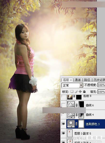 Photoshop如何调出公园女孩秋季暖色效果教程42
