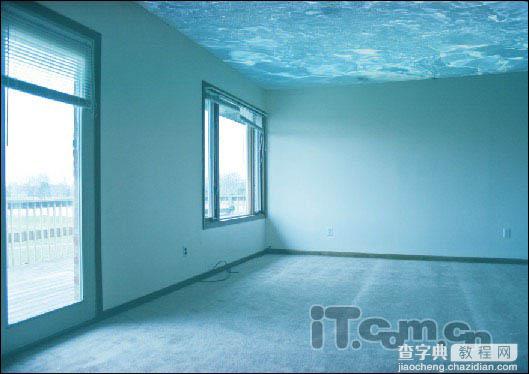 photoshop 将室内变成泳池并创意合成游泳的美女14