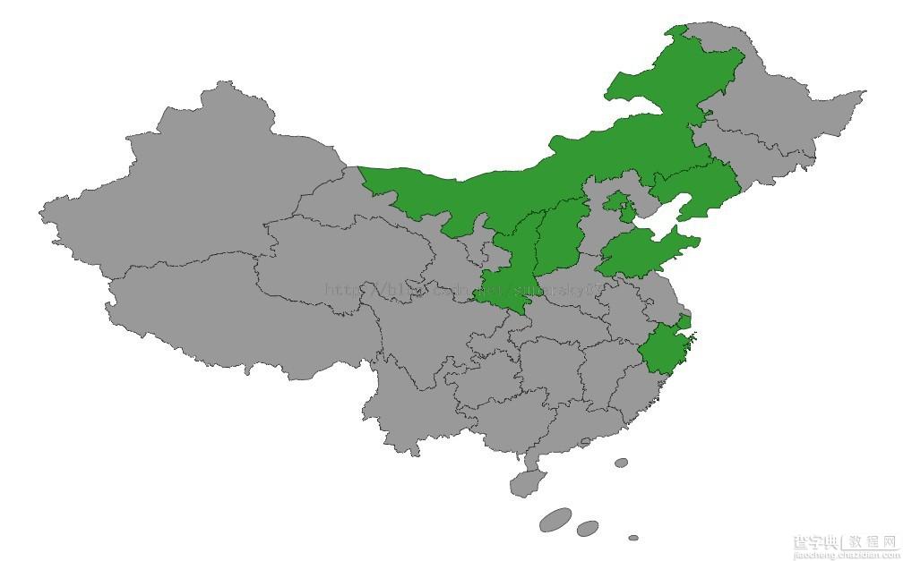 javascript html5 canvas实现可拖动省份的中国地图1