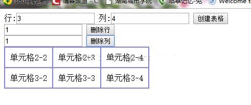 JavaScript如何动态创建table表格4