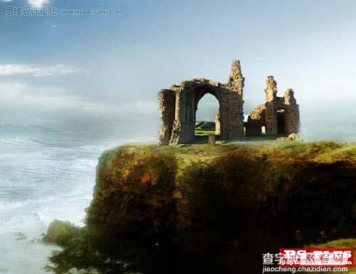 photoshop 合成海边梦幻的城堡遗址39