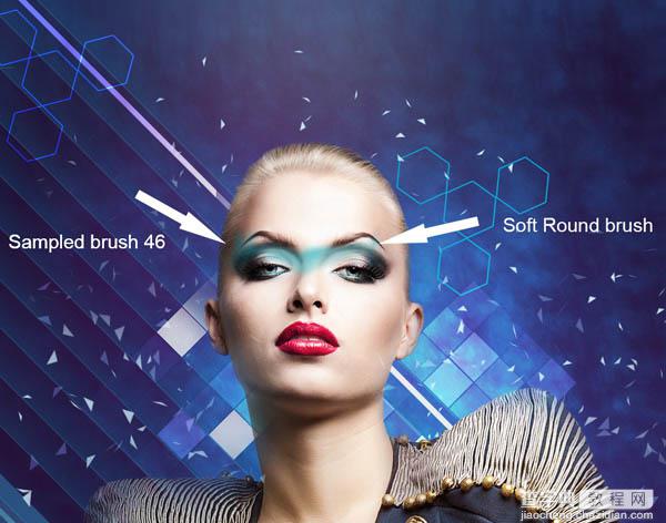 Photoshop设计打造绚丽的蓝色潮装人物海报105