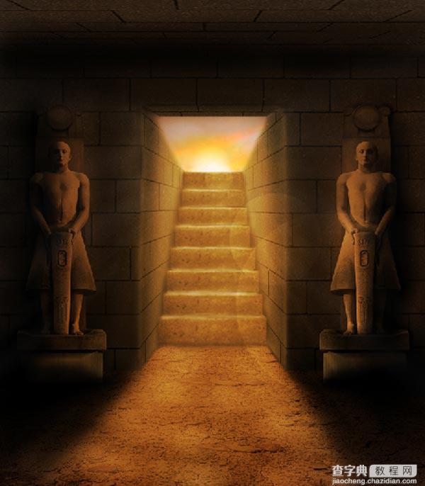 教你用PS合成5000年前古老神秘的埃及古墓29
