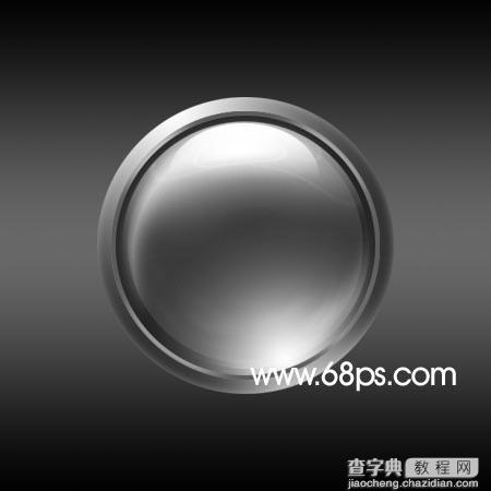 Photoshop 黑白水晶按钮制作教程21