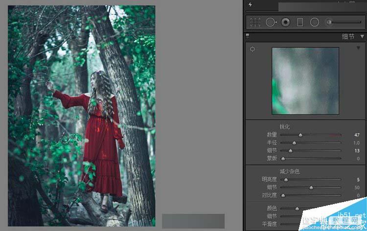 Photoshop调出唯美的森林人像童话梦境效果7