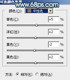 Photoshop调制出暗蓝秋季色树林人物图片5