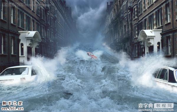 photoshop 经典合成城市里暴涨的洪水49