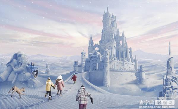 photoshop将荒漠场景打造出迪士尼风格的雪景图1