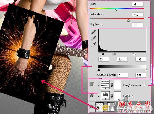 photoshop设计制作抽象艺术的美女歌者炫丽海报7