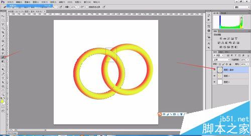 PS怎么绘制两个圆环相交的图?9