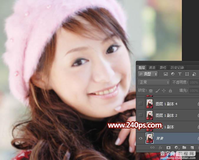 Photoshop利用锐化和高斯模糊工具快速把非常模糊的美女图片变清晰3