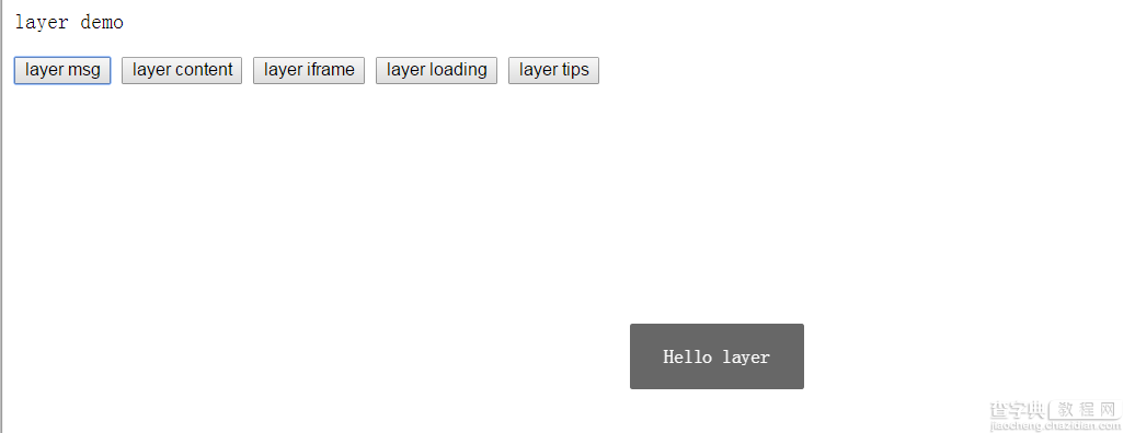 web 前端常用组件之Layer弹出层组件1