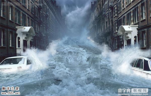 photoshop 经典合成城市里暴涨的洪水42