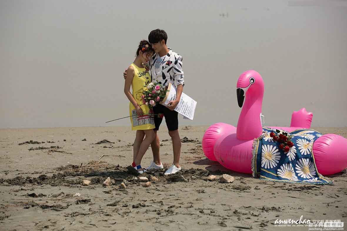 Photoshop调出清新通透的海边外景婚片2