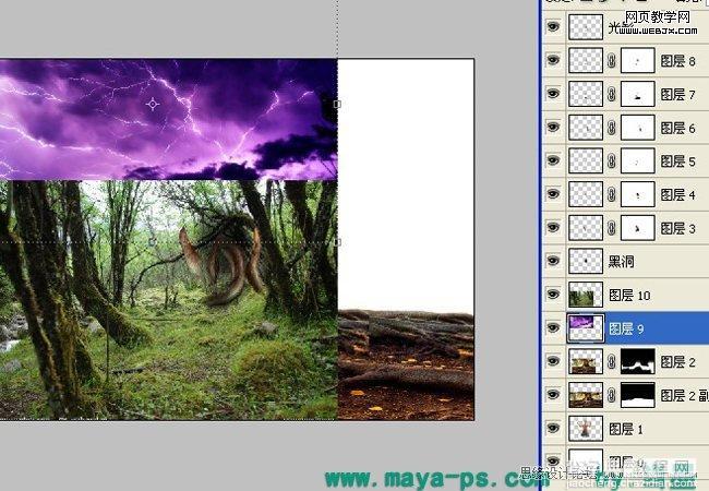 Photoshop合成吓人的树妖制作教程23