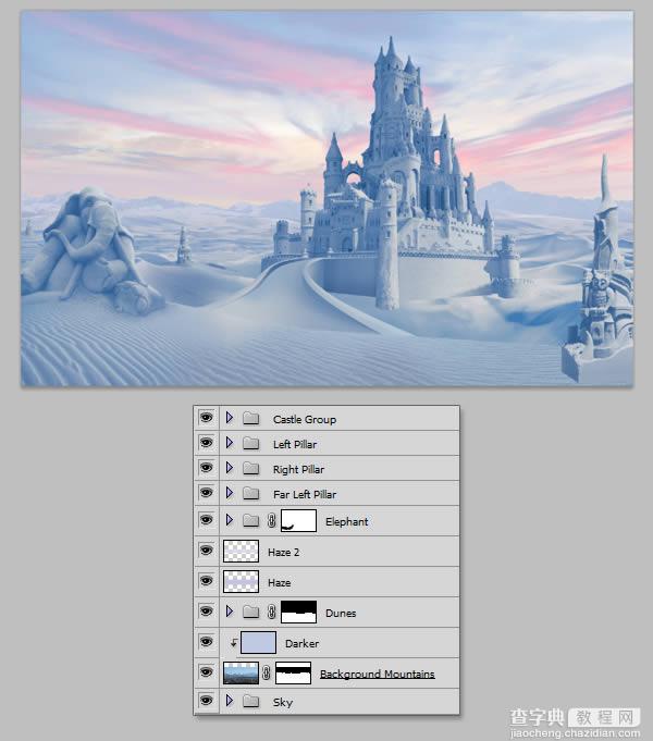 photoshop将荒漠场景打造出迪士尼风格的雪景图60