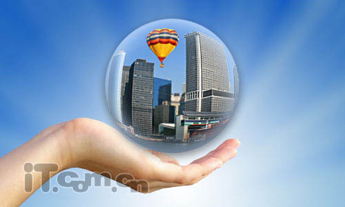 PS将城市及风景照片融入水晶球18