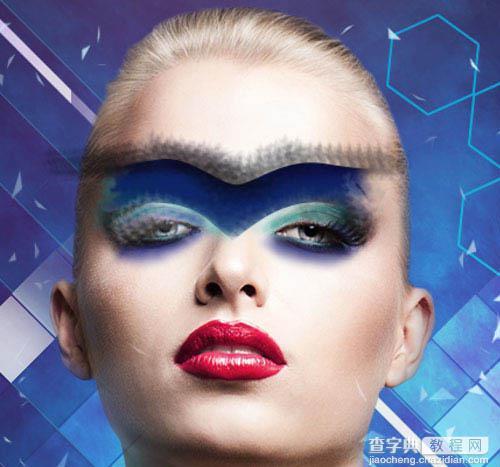 Photoshop设计打造绚丽的蓝色潮装人物海报122