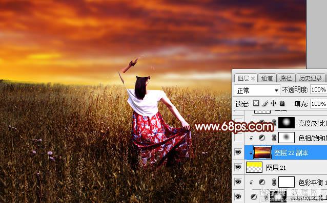 Photoshop将人物图片打造明亮的暖色逆光效果20
