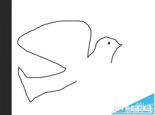 ps怎么绘制一个简单的简笔画和平鸽子?8