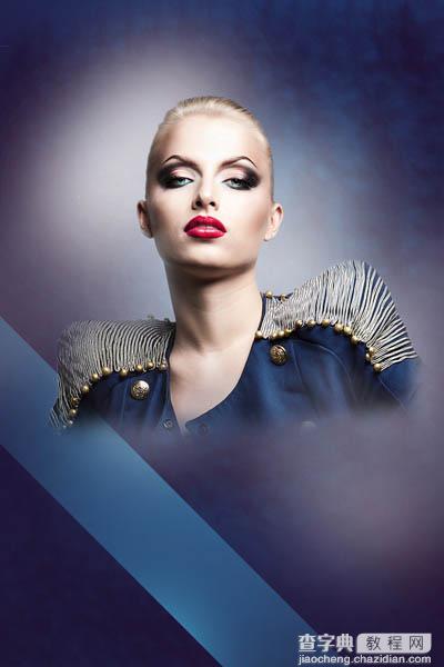 Photoshop设计打造绚丽的蓝色潮装人物海报21
