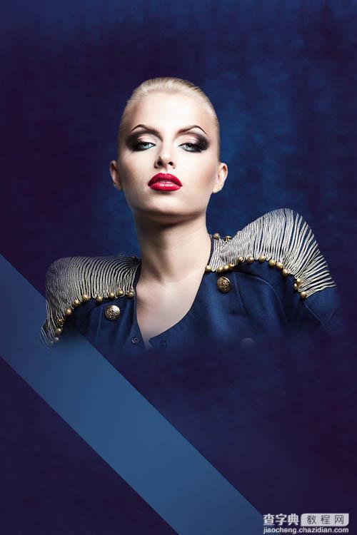 Photoshop设计打造绚丽的蓝色潮装人物海报16