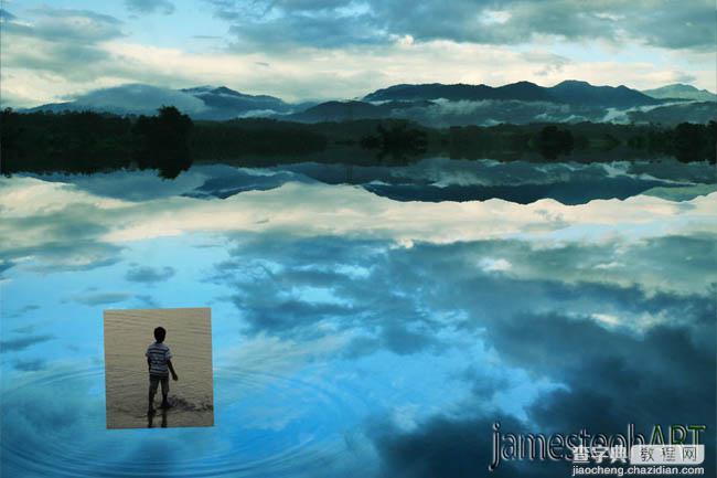 photoshop 合成壮观秀丽的湖天一色9