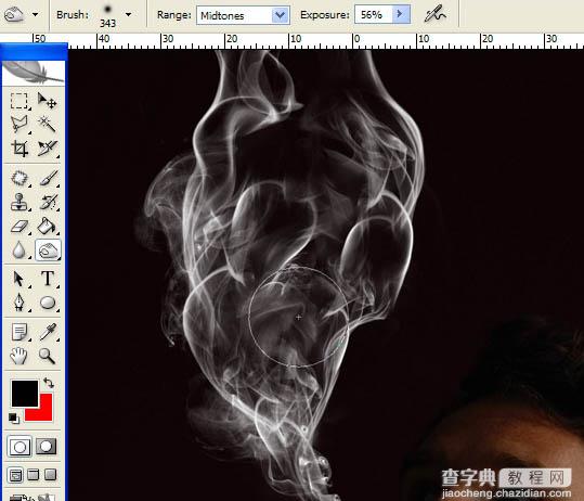photoshop 合成带有骷髅头像的烟雾35