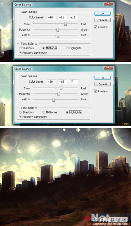 Photoshop照片合成:壮观辉煌的都市7