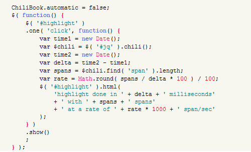 9个javascript语法高亮插件 推荐4
