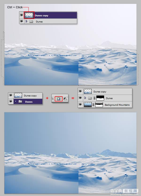 photoshop将荒漠场景打造出迪士尼风格的雪景图17