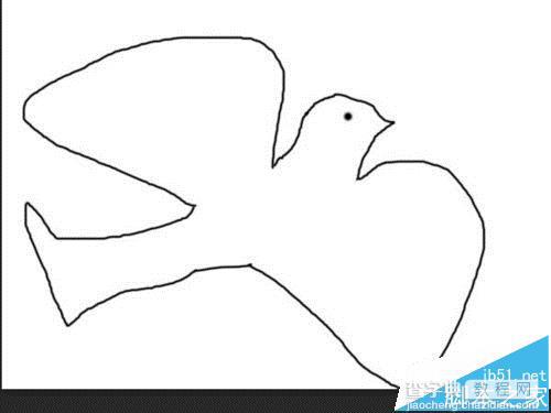 ps怎么绘制一个简单的简笔画和平鸽子?9