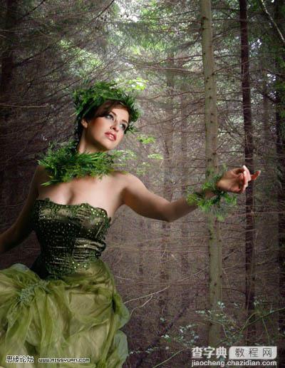 photoshop 合成漂亮的森林女皇6