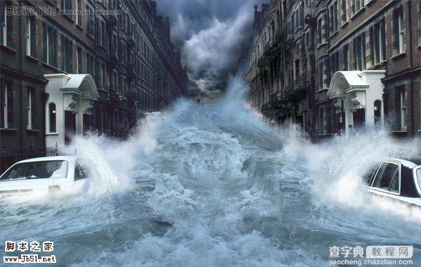 photoshop 经典合成城市里暴涨的洪水40