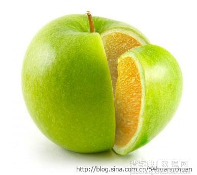 PS合成有创意的橙子和苹果结合图片1