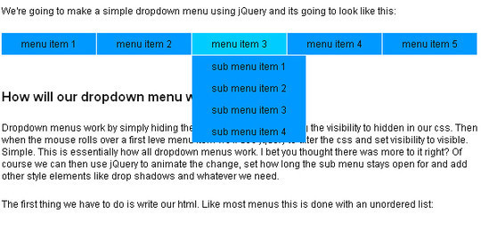 精心挑选的15个jQuery下拉菜单制作教程10