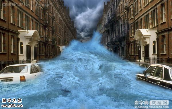 photoshop 经典合成城市里暴涨的洪水31