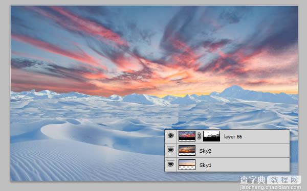 photoshop将荒漠场景打造出迪士尼风格的雪景图33