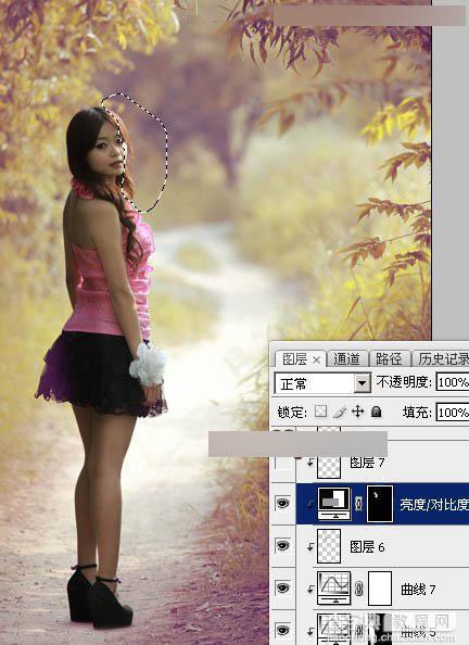 Photoshop如何调出公园女孩秋季暖色效果教程29