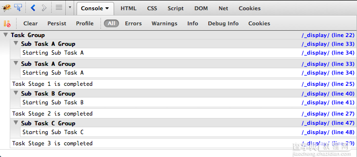 JavaScript中的console.group()函数详细介绍2