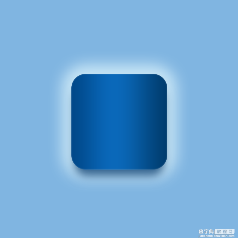 Photoshop合成蓝色水晶质感的立体APP图标5