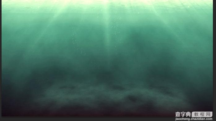 PS合成制作出慢慢沉入深绿色海水中的人像效果21