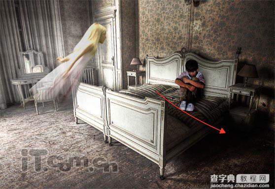 photoshop经典合成恐怖片中的幽灵鬼屋23