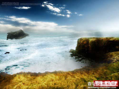 photoshop 合成海边梦幻的城堡遗址23