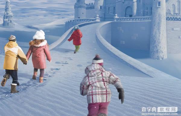 photoshop将荒漠场景打造出迪士尼风格的雪景图84