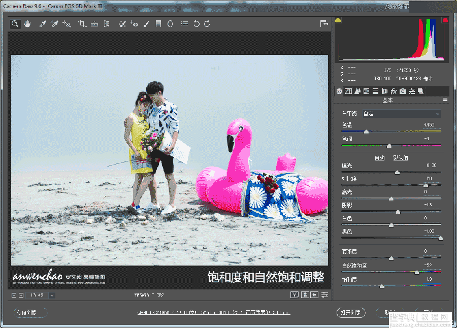 Photoshop调出清新通透的海边外景婚片6