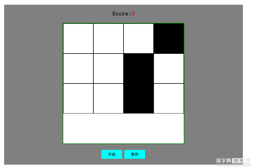 jquery之别踩白块游戏的简单实现1