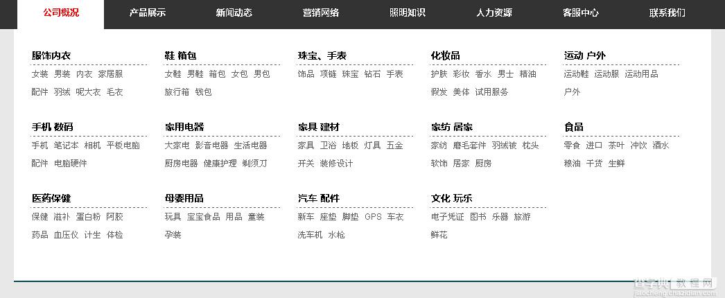 jQuery实现向下滑出的二级菜单效果实例1